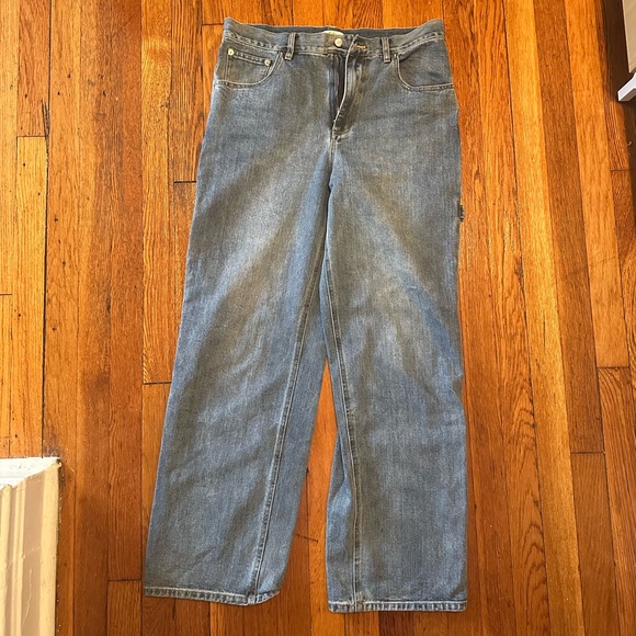 Tibi Classic Blue Slouchy Carpenter Jeans - Picture 4 of 7